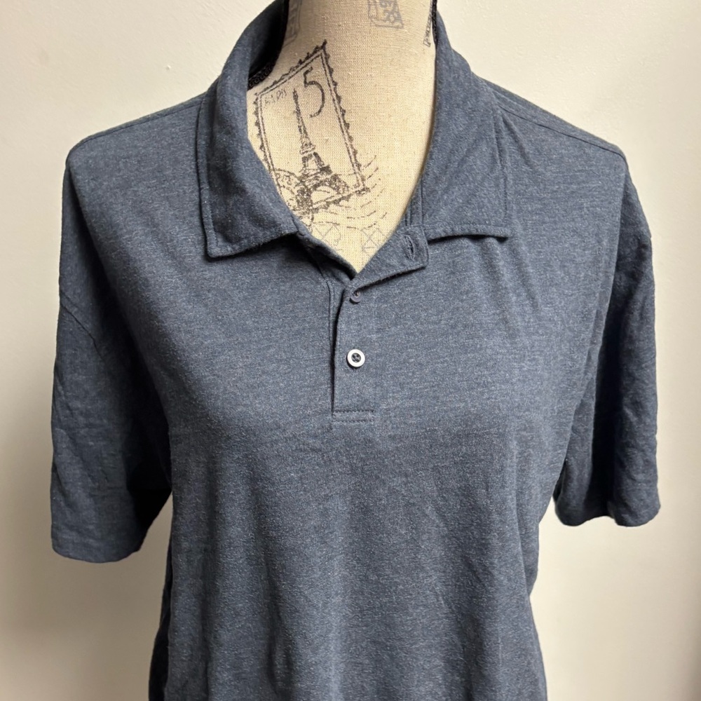 Classic Blue Polo Shirt with Relaxed Fit - Picture 5 of 14